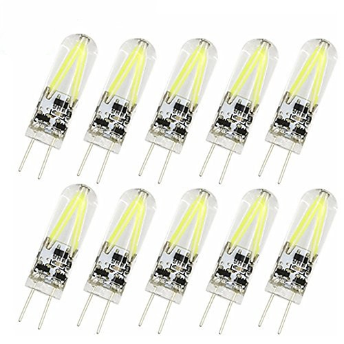 

10 шт. 2 W 150 lm G4 Двухштырьковые LED лампы T 2 Светодиодные бусины COB Декоративная Тёплый белый Холодный белый 12 V / RoHs