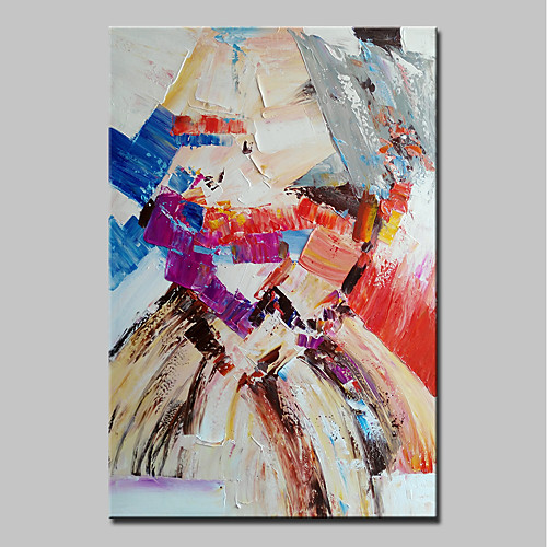 

Oil Painting Hand Painted - Abstract Abstract Modern Rolled Canvas