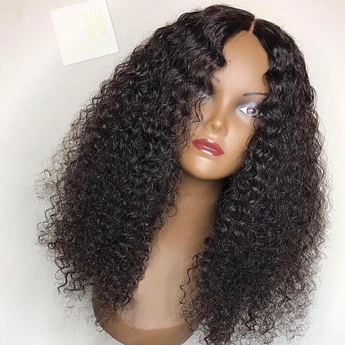 

Remy Human Hair Glueless Full Lace Full Lace Wig Middle Part style Brazilian Hair Kinky Curly Wig 130% 150% 180% Density with Baby Hair Natural Hairline 100% Virgin Unprocessed Women's Short Medium