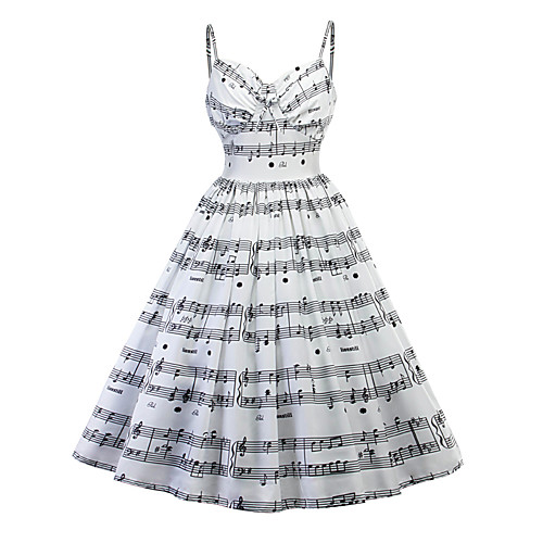 

Жен. Оболочка Платье С принтом С высокой талией На бретелях