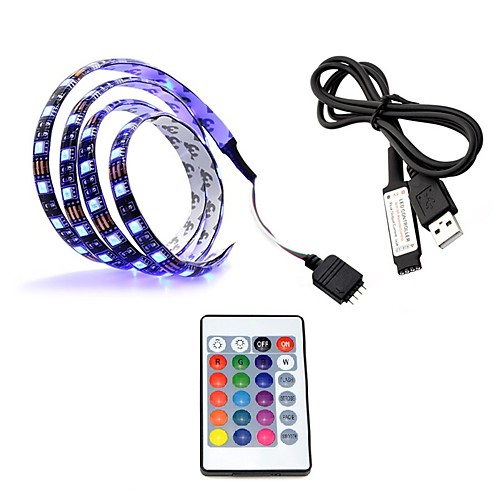 

0.5m RGB Strip Lights 30 LEDs 5050 SMD 1 set RGB Remote Control / RC / Cuttable / Self-adhesive 5 V / Color-Changing