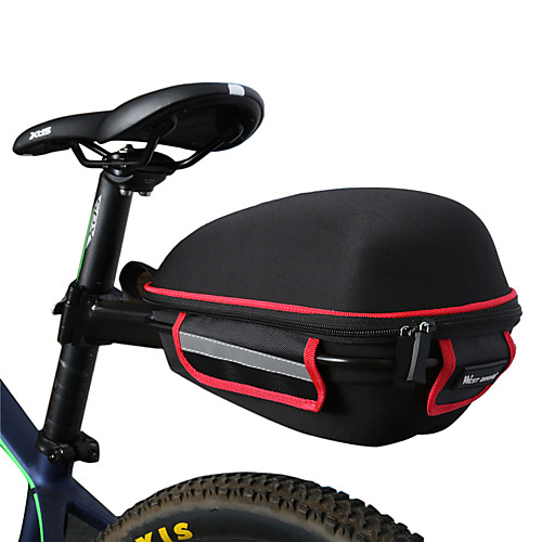 

WEST BIKING Bike Saddle Bag Bike Rack Bag Large Capacity Waterproof Portable Bike Bag Cloth Aluminum Alloy Lycra Bicycle Bag Cycle Bag Road Bike Mountain Bike MTB BMX / Reflective Strips