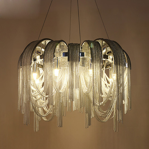 

8-Light Подвесные лампы Рассеянное освещение Хром Металл Мини, Лампочки включены, Конструкторы 110-120Вольт / 220-240Вольт Теплый белый / Холодный белый