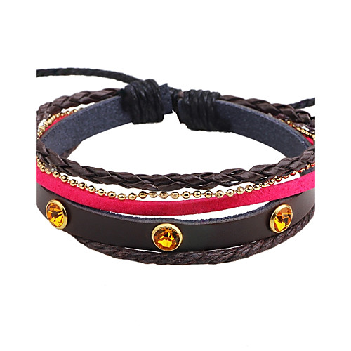 

Men's Women's Leather Bracelet Fashion Leather Bracelet Jewelry Coffee For Casual Going out
