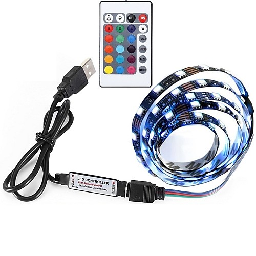

0.5m RGB Tiktok LED Strip Lightss 30 LEDs 5050 SMD 1 set RGB Remote Control / RC / Cuttable / Self-adhesive 5 V / Color-Changing