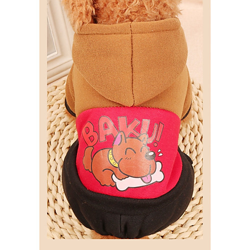 

Dog Hoodie Jumpsuit Winter Dog Clothes Orange Red Costume Plush Fabric Cotton Cartoon Casual / Daily S M L XL XXL