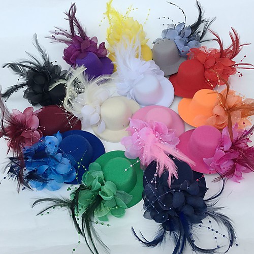 

Тюль / Перья Fascinators / Цветы / Головные уборы с Цветы 1шт Свадьба / Особые случаи / Вечеринка / ужин Заставка