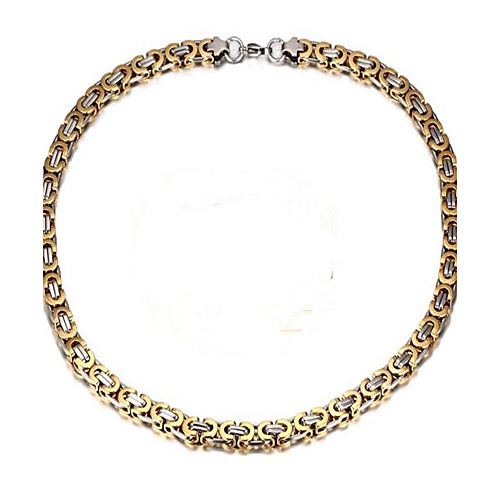 

Men's Chain Necklace Vintage Titanium Steel Gold Necklace Jewelry For Daily