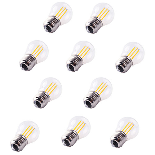 

10 шт. 4 W LED лампы накаливания 360 lm E26 / E27 G45 4 Светодиодные бусины COB Декоративная Тёплый белый Холодный белый 220-240 V / RoHs