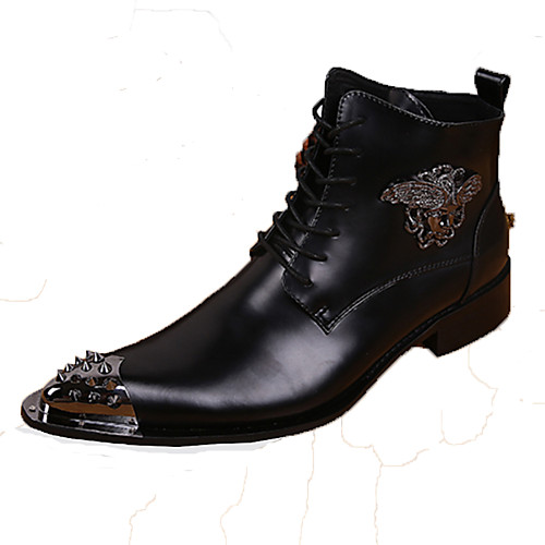 

Муж. Обувь для новинок Наппа Leather Осень / Зима Удобная обувь Ботинки Ботинки Черный / Для вечеринки / ужина