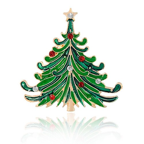 

Синтетический алмаз Броши Дерево жизни Брошь Бижутерия Зеленый Назначение Рождество Для вечеринок