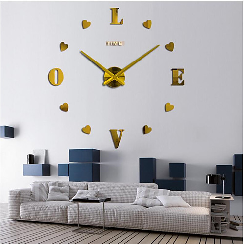 

Wall Clock,Casual Modern Contemporary Office / Business Stainless Steel EVA 2"" Heart