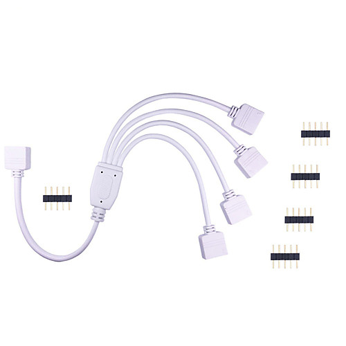 

1pc hkv светодиодный коннектор для лампы rgb цветной контроллер ламповой лампы 1 - 4 соединительная линия