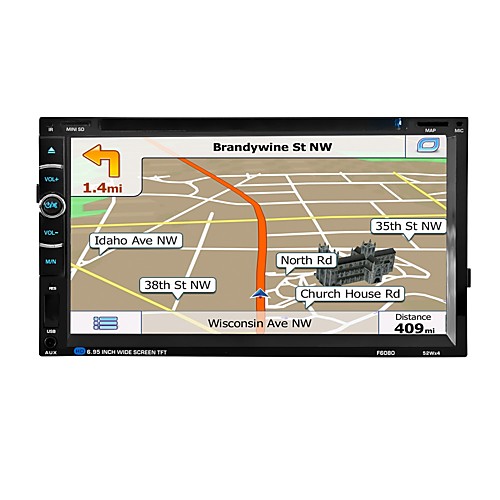 

6.95 дюймовый 2 Din Другое Встроенный Bluetooth / С регулятором звука / Запоминающее устройство для Универсальный Поддержка / MP3