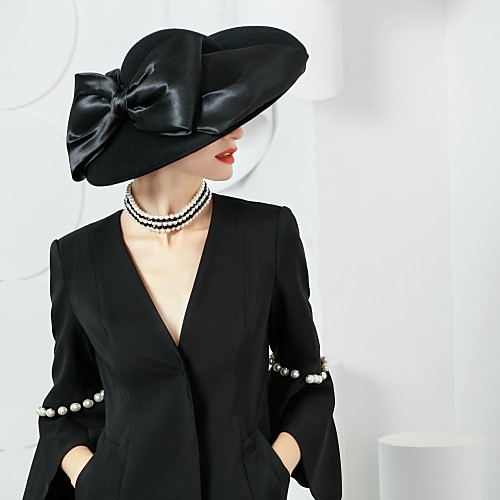 

шерстяные шелковые шляпы головной убор свадебная вечеринка элегантный классический женский стиль