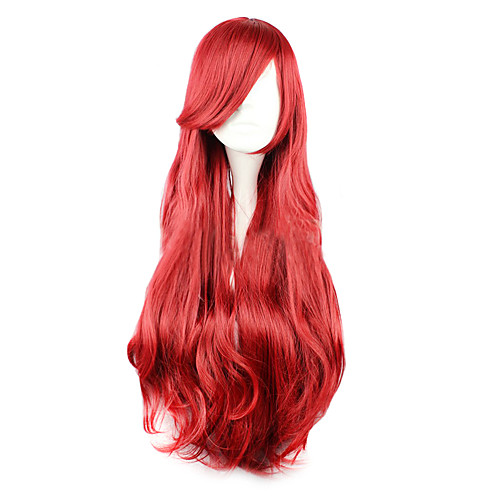 

Принцесса Косплэй парики Муж. Жен. 85 дюймовый Термостойкое волокно Красный Аниме