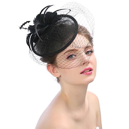 

Лен / Сеть Fascinators / Завесы для птиц с 1 Свадьба / Вечеринка / ужин Заставка