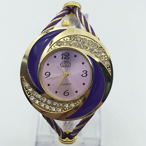 

Women's Fashion Watch Bracelet Watch Quartz Metal Band Analog Bangle Purple - Purple