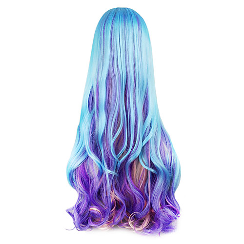 фото Косплэй парики жен. 32 дюймовый термостойкое волокно синий аниме / панк Lightinthebox