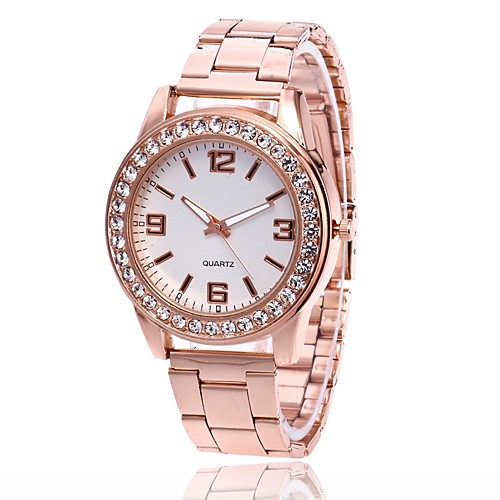 

Men's Women's Wrist Watch Diamond Watch Gold Watch Quartz Metal Silver / Gold / Rose Gold Casual Watch Analog Charm Casual Simulated Diamond Watch - Gold Silver Rose Gold