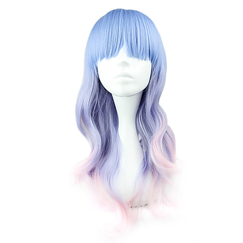 фото Косплэй парики жен. 22 дюймовый термостойкое волокно синий аниме Lightinthebox