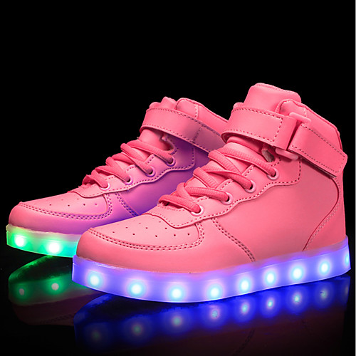 

Girls USB Charging LED / Comfort / LED Shoes Customized Materials / Leatherette Sneakers Little Kids(4-7ys) / Big Kids(7years ) Walking Shoes Lace-up / Hook & Loop / LED Black / White / Red Spring