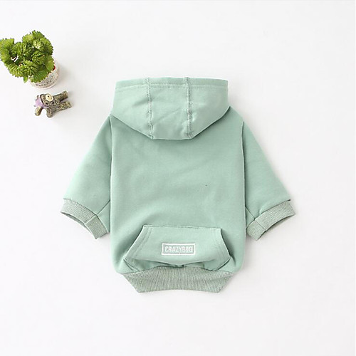 

Dog Hoodie Sweatshirt Fleece Hoodie Winter Dog Clothes Black Orange Green Costume Baby Small Dog Down Cotton Solid Colored Casual / Daily XS S M L XL XXL