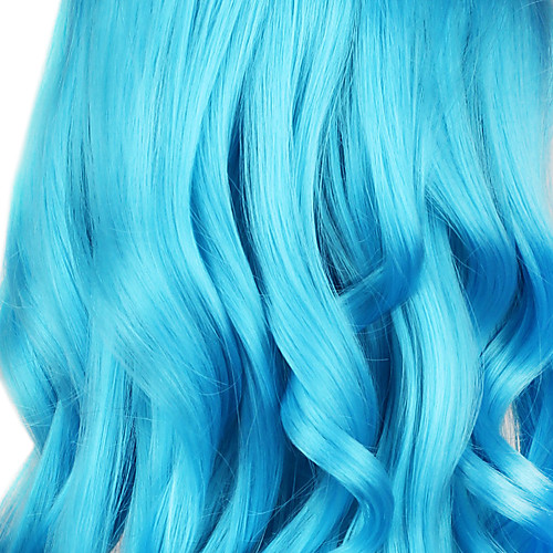 фото Косплэй парики жен. 28 дюймовый термостойкое волокно синий аниме / классическая и традиционная лолита Lightinthebox