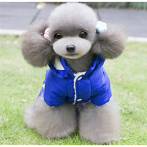 

Dog Jumpsuit Winter Dog Clothes Orange Green Blue Costume Cotton Solid Colored Casual / Daily XS S M L XL XXL