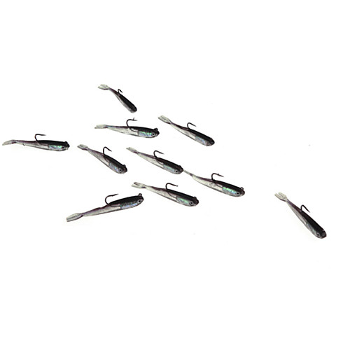 фото 10 pcs рыболовная приманка мягкие приманки jig head тонущие bass форель щука морское рыболовство ловля на приманку пресноводная рыбалка силикон / ужение на спиннинг / обычная рыбалка Lightinthebox