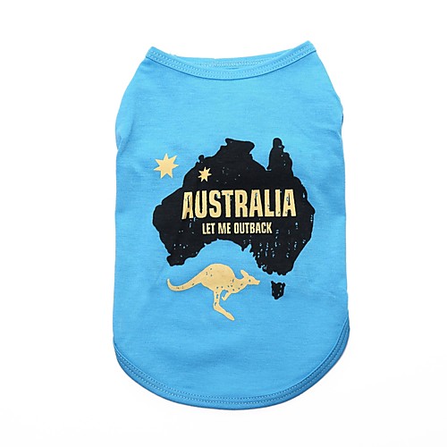

Cat Dog Shirt / T-Shirt Vest Dog Clothes Geometic Blue Cotton Costume For Pets Party Casual/Daily Cosplay Sports