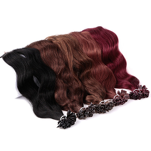 

Neitsi Fusion / U Tip Human Hair Extensions Wavy Human Hair Human Hair Extensions Women's Ash Brown