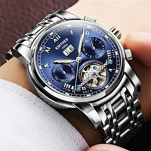 

Men's Mechanical Watch Quartz Watches Aviation Watch Automatic self-winding Black / Silver 30 m Water Resistant / Waterproof Calendar / date / day Chronograph Luxury Classic Casual Fashion - Black