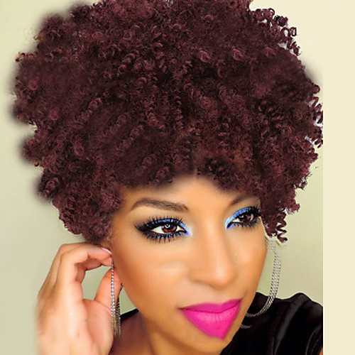 

Парики из искусственных волос Kinky Curly Стиль Без шапочки-основы Парик Красный Красный Искусственные волосы Жен. Парик в афро-американском стиле Красный Парик Короткие Парик из натуральных волос
