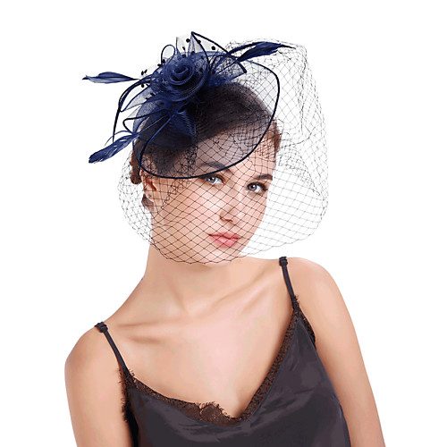 

Тюль / Перья / Сеть Fascinators / Цветы / Головные уборы с 1 Свадьба / Вечеринка / ужин Заставка