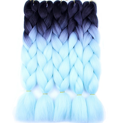 

Волосы для кос Jumbo Braids Искусственные волосы 5 предметов косы волос Синий / Блондинка / Омбре 24 дюймовый Длинные Коса с омбре