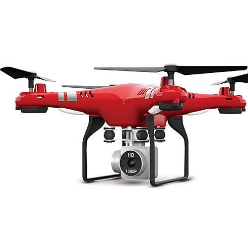 

RC Дрон FLYRC X52HD Готов к полету 10.2 CM 6 Oси 2.4G С HD-камерой 2.0MP 1080P Квадкоптер на пульте управления Светодиодные фонарики / Возврат Oдной Kнопкой / Авто-Взлет Квадкоптер H / зAвисать