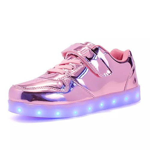 

Girls' LED / Comfort / LED Shoes PU Sneakers Little Kids(4-7ys) / Big Kids(7years ) Lace-up / LED Red / Pink / Gold Fall / Winter / TR / EU36