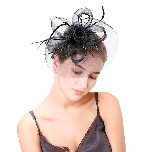 

Тюль / Перья / Сеть Fascinators / Цветы / Головные уборы с 1 Свадьба / Вечеринка / ужин Заставка