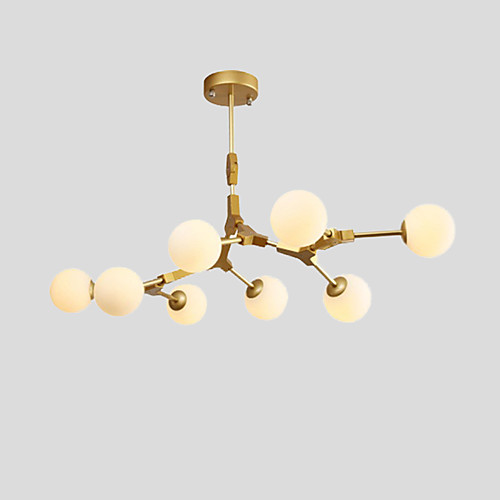 

северная европа старинные люстры 8-голова стеклянные молекулы подвесные светильники жилая комната столовая g4 лампа база