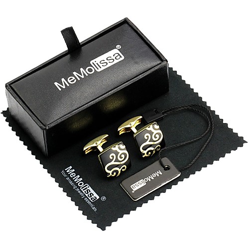 

Cufflinks Trendy Romantic Brooch Jewelry Golden For Wedding