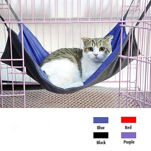 

Cat Bed Oxford cloth Plush Fabric Pet Mats & Pads Solid Colored Warm Casual / Daily Black Purple Fuchsia
