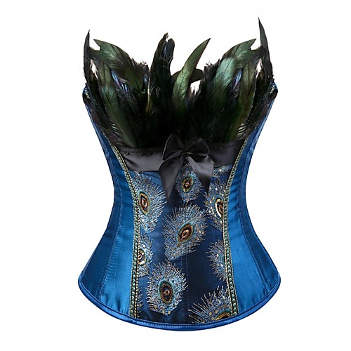 

Women's Lace Up Overbust Corset - Animal / Embroidered, Print Blue XXXXL XXXXXL XXXXXXL / Sexy