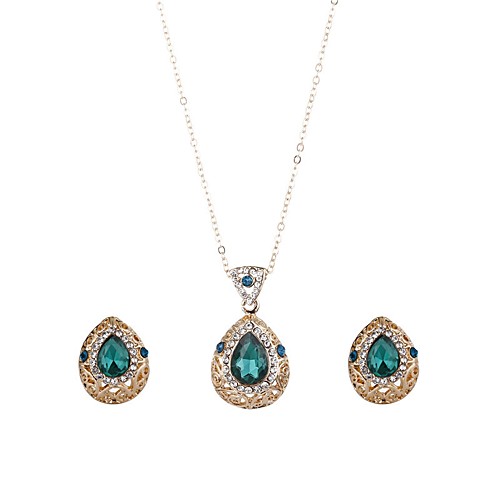

Women's Crystal Drop Earrings Pendant Necklace Drop Ladies Classic Fashion Crystal Earrings Jewelry Gold For Party Ceremony