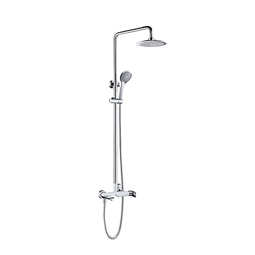 

Смеситель для душа - Современный Хром По центру Керамический клапан Bath Shower Mixer Taps / Латунь