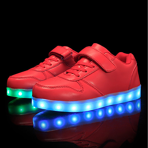 

Мальчики LED / Удобная обувь / Обувь с подсветкой Материал на заказ клиента / Дерматин Кеды Маленькие дети (4-7 лет) / Большие дети (7 лет ) Шнуровка / На липучках / LED Черный / Белый / Красный