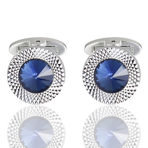 

Cufflinks Diamond Romantic Brooch Jewelry Blue For Date