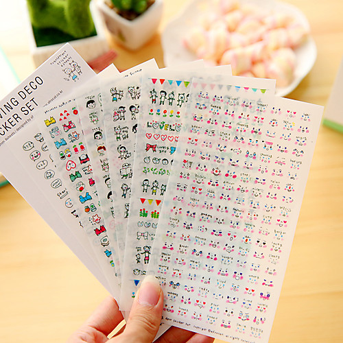 

6 Pcs/Set Cartoon Diary Sticker Phone Sticker Scrapbook Stickers