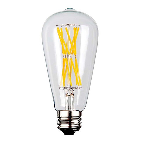 

KWB 1шт 9 W LED лампы накаливания 1100 lm E26 / E27 ST64 12 Светодиодные бусины COB Тёплый белый 220-240 V / 1 шт. / RoHs