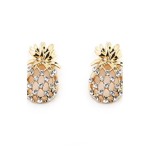 

Women's Stud Earrings Fruit Ladies Rhinestone Earrings Jewelry Gold / Silver For Daily Going out